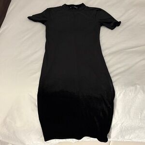 Zara Elegant Black Midi Dress